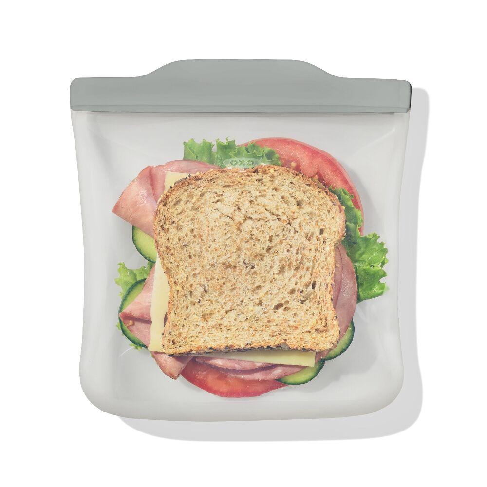 Silicone Reusable Bag  Sandwich (28 oz) - Fog P3