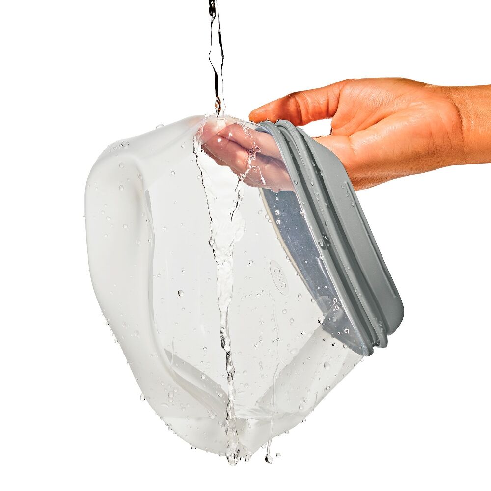 Silicone Reusable Bag  Stand-Up Snack (12 oz) - Fog J3