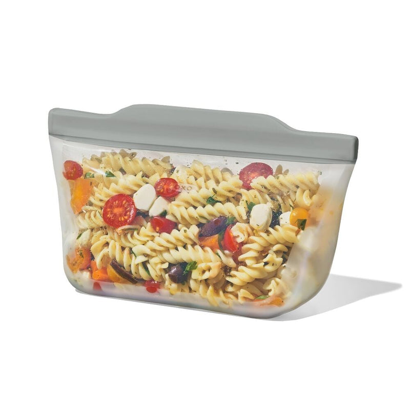 Silicone Reusable Bag  Stand-Up Quart (32 oz) - Fog D0