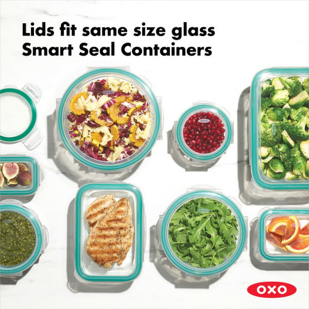 8 Piece Smart Seal Glass Round Container Set N4