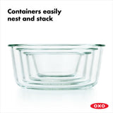 8 Piece Smart Seal Glass Round Container Set N4