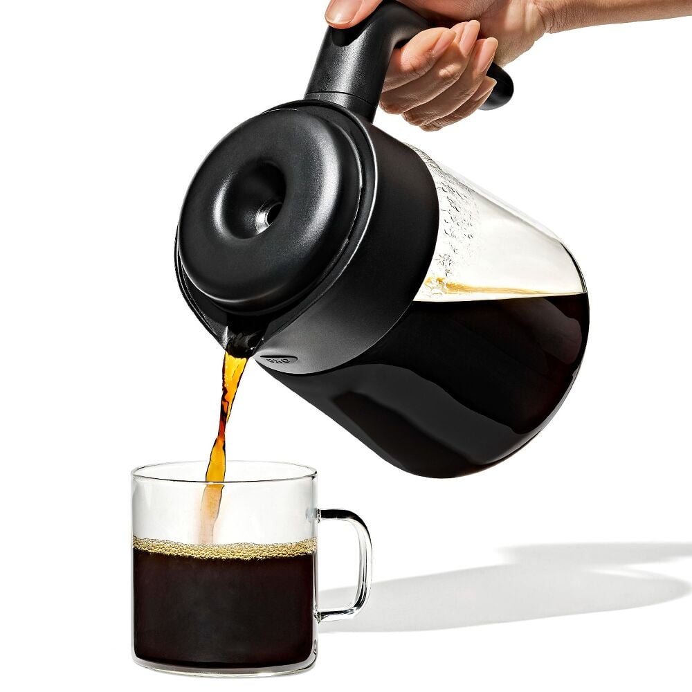 8-Cup Coffee Maker with Podless Single-Serve Function and Glass Carafe O7