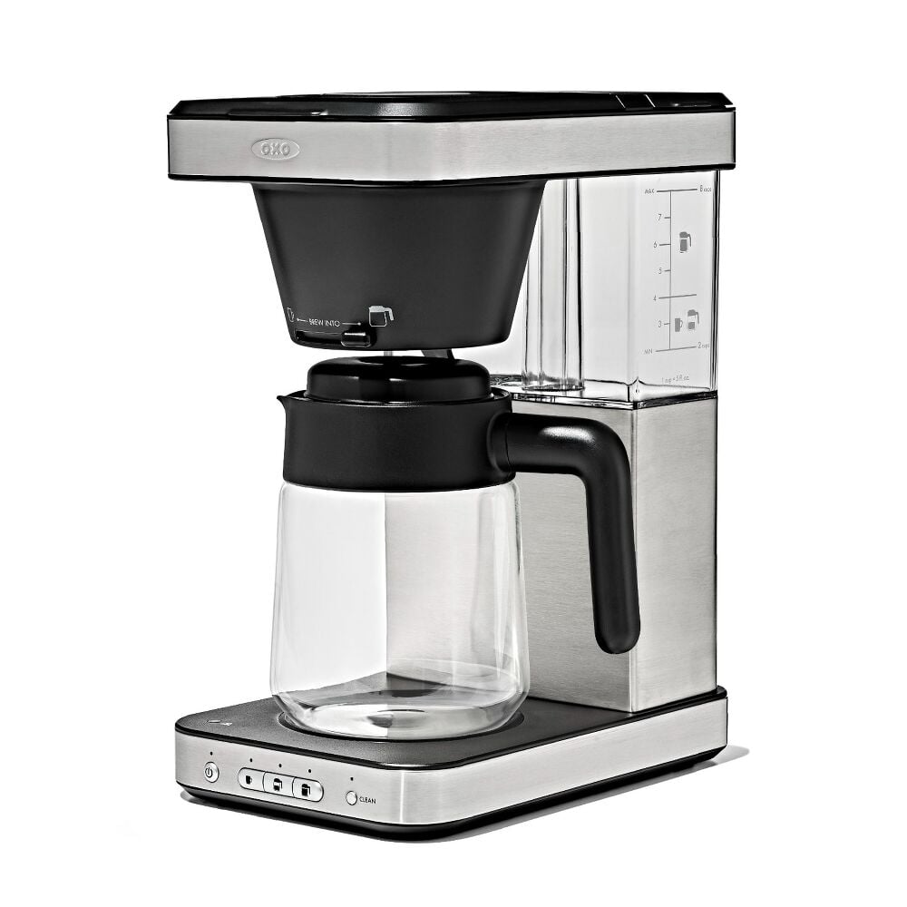 8-Cup Coffee Maker with Podless Single-Serve Function and Glass Carafe O7
