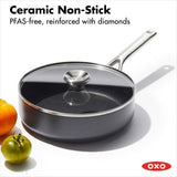 Ceramic Professional Non-Stick 3-Quart Sauté Pan with Lid U6