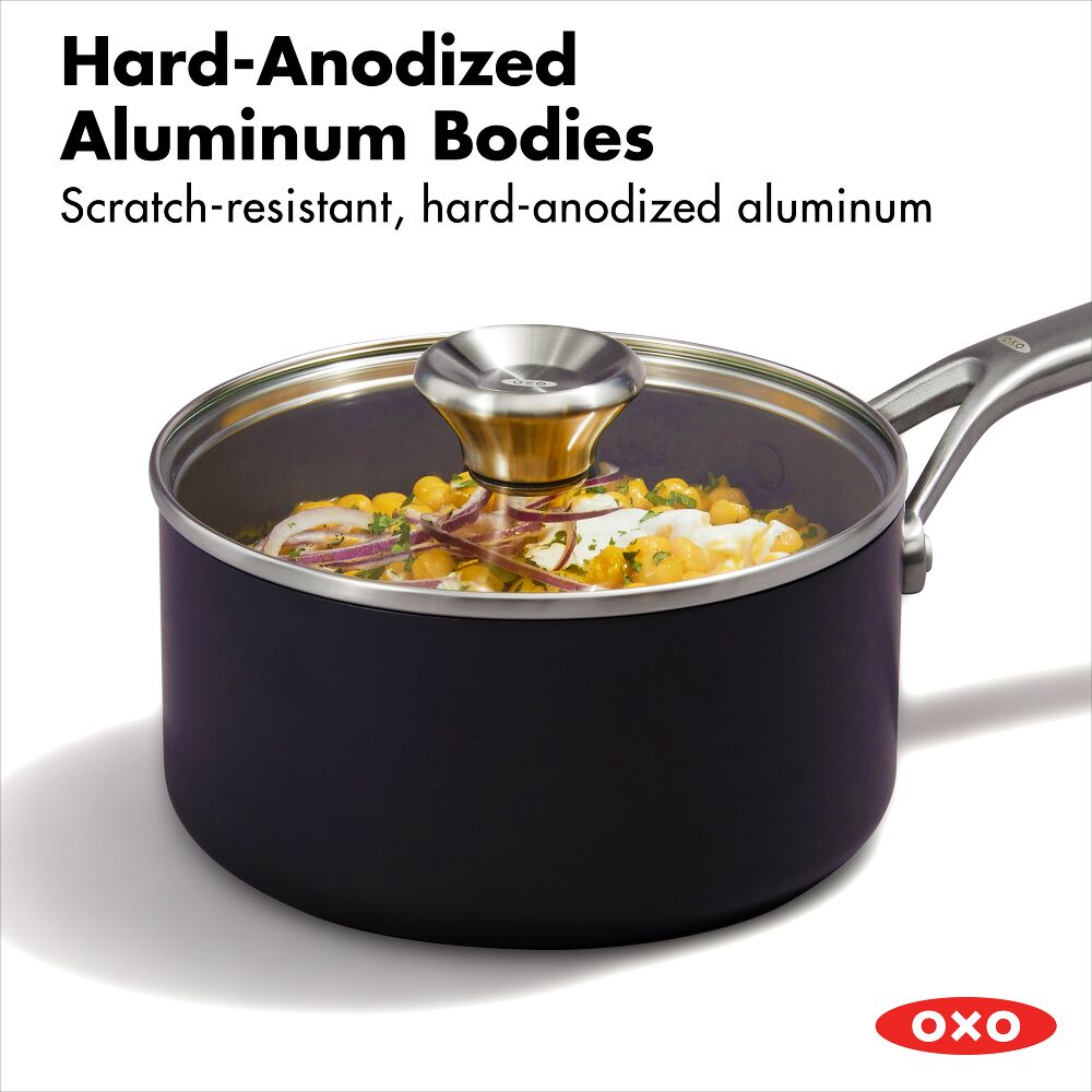 Ceramic Professional Non-Stick 4-Piece Saucepan Set (1.7 Qt & 2.3 Qt) L8