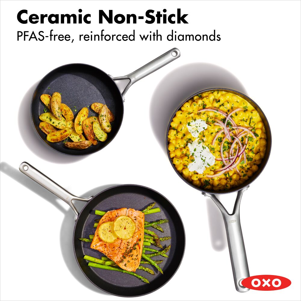 OXO Ceramic Professional Non-Stick 5-Piece Cookware Set N0