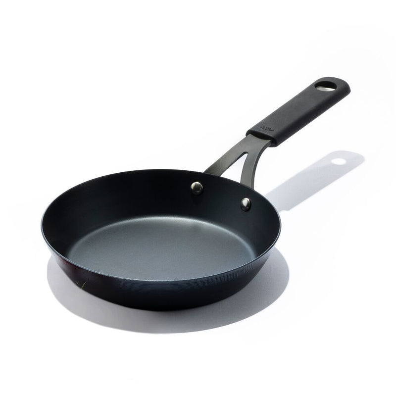 Carbon Steel Obsidian Series 8-Inch Frypan with Silicone Sleeve B4