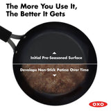Carbon Steel Obsidian Series 10-Inch Frypan with Silicone Sleeve M0