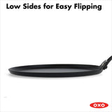 Obsidian Carbon Steel 10-Inch Crêpe Pan with Silicone Sleeve P0