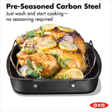Carbon Steel Obsidian Series Roaster with Rack C3