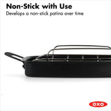 Carbon Steel Obsidian Series Roaster with Rack C3