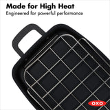 Carbon Steel Obsidian Series Roaster with Rack C3