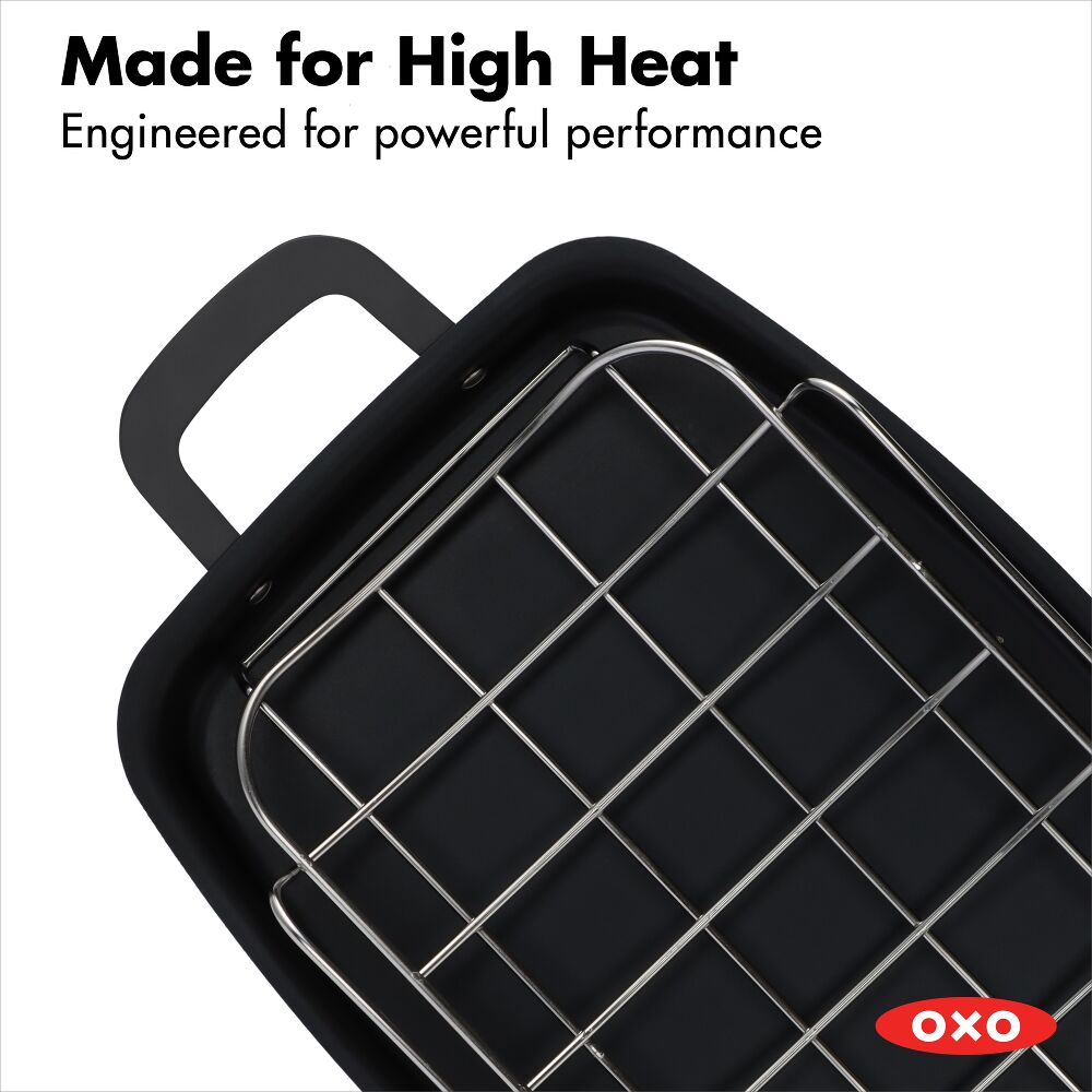 Carbon Steel Obsidian Series Roaster with Rack C3