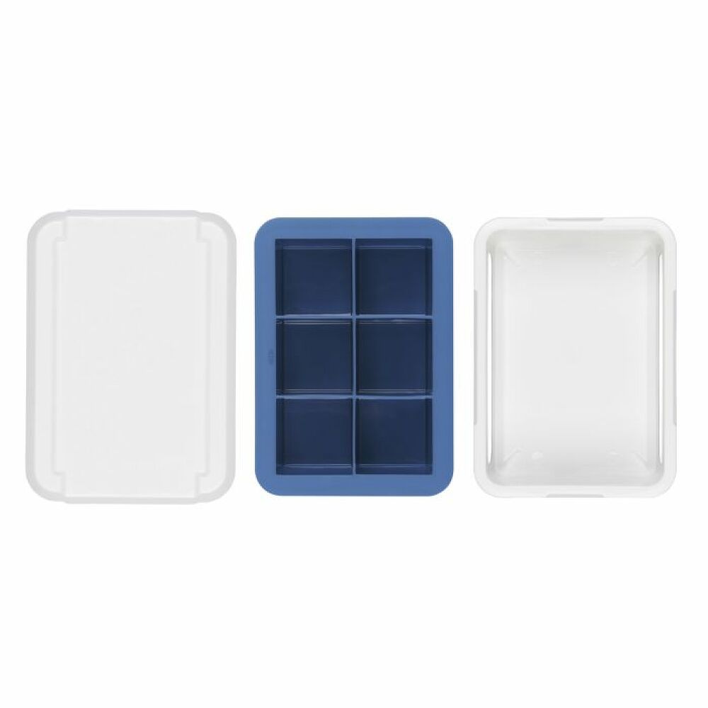 Covered Silicone Ice Cube Tray-Large Cube S0