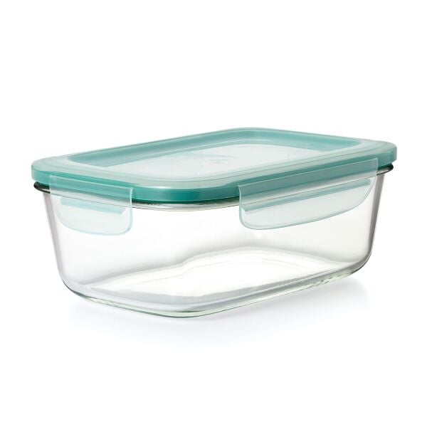 Smart Seal 8 Cup Glass Rectangle Container - Teal B3