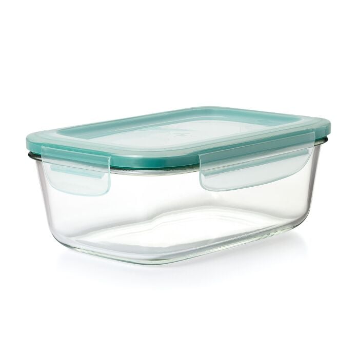 Smart Seal 8 Cup Glass Rectangle Container - Teal B3