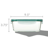 Smart Seal 8 Cup Glass Rectangle Container - Teal B3