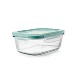 Smart Seal 3.5 Cup Glass Rectangle Container - Teal S2
