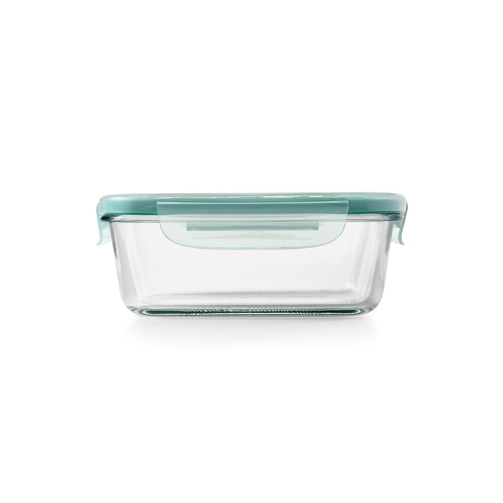 Smart Seal 3.5 Cup Glass Rectangle Container - Teal S2