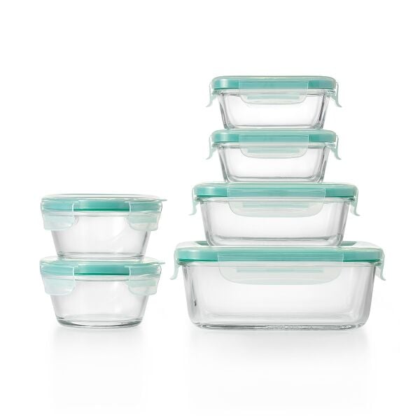 OXO Good Grips 12 Piece Smart Seal Glass Container Set U3