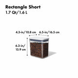 POP Container - Rectangle Short (1.7 Qt/1.6 L) - Matte Black M1