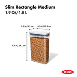 POP Container - Slim Rectangle Medium (1.9 Qt.) C4
