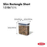 POP Container - Slim Rectangle Short (1.2 Qt.) S1