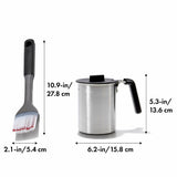 Grilling Basting Pot and Brush Set S6