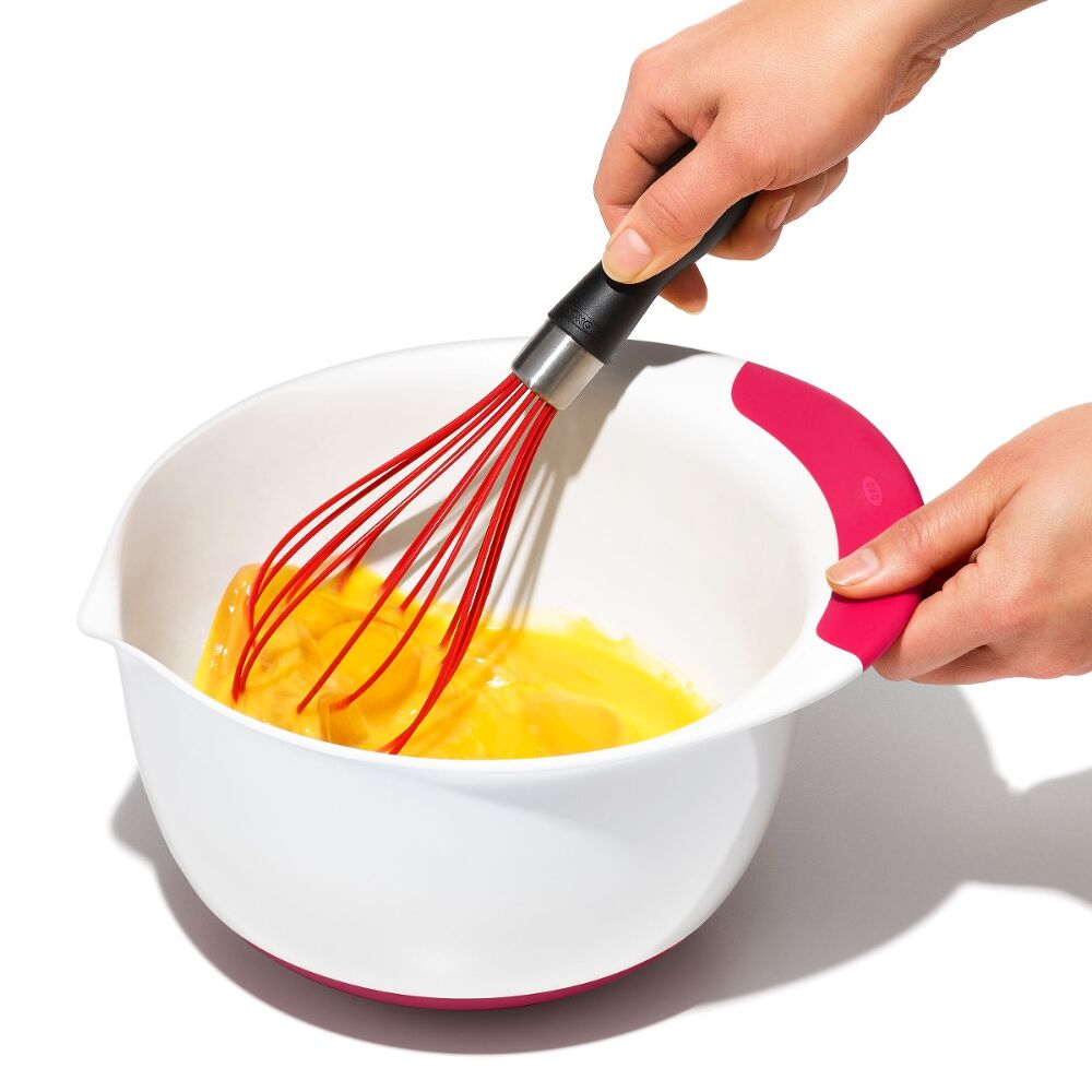 3 Piece Mixing Bowl Set New Colored Handles K5
