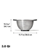 Stainless Steel 3 qt./ 2.8L Colander I0