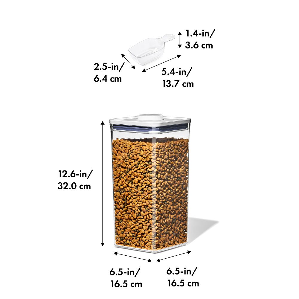 OXO Good Grips Pet POP Container – 6.0 Qt/5.7 L with Half Scoop X3