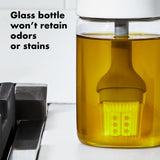 Glass Oil Bottle and Silicone Brush Set L2