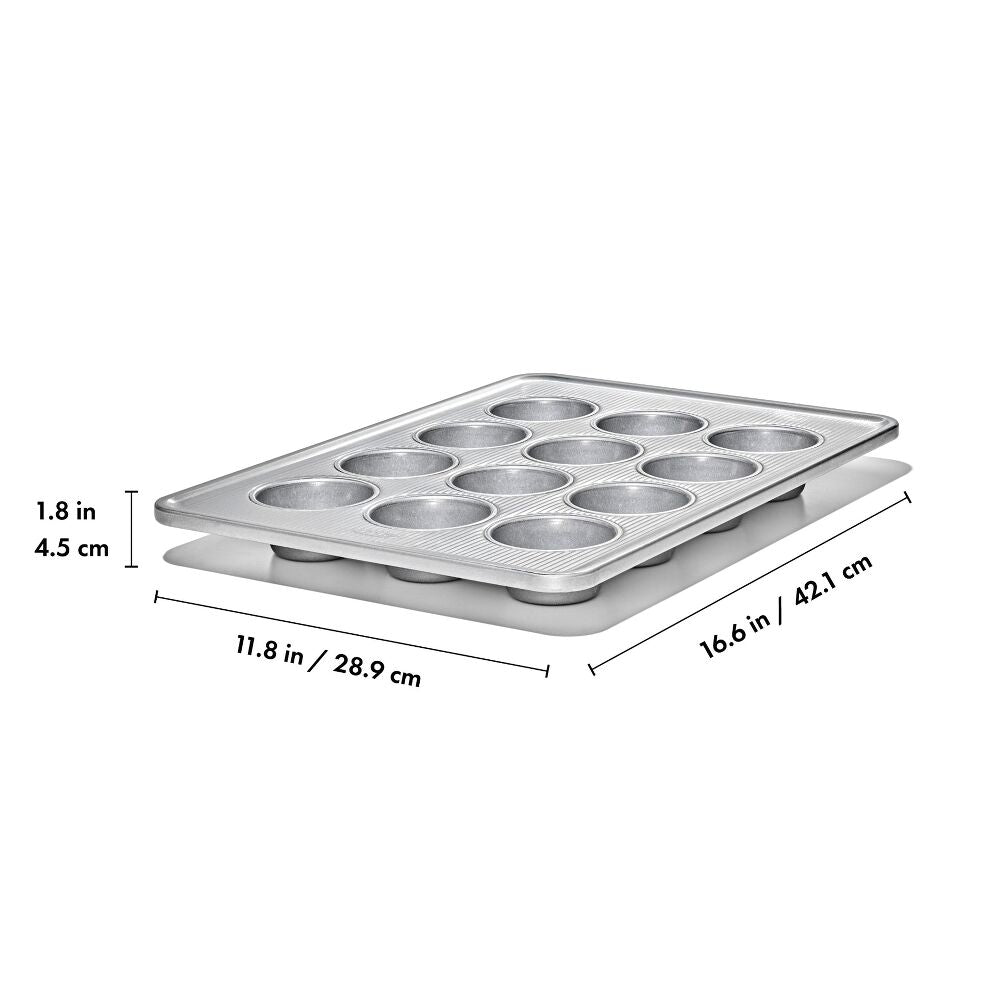 Nonstick Pro Clear Coated 12 Cup Muffin Pan W4
