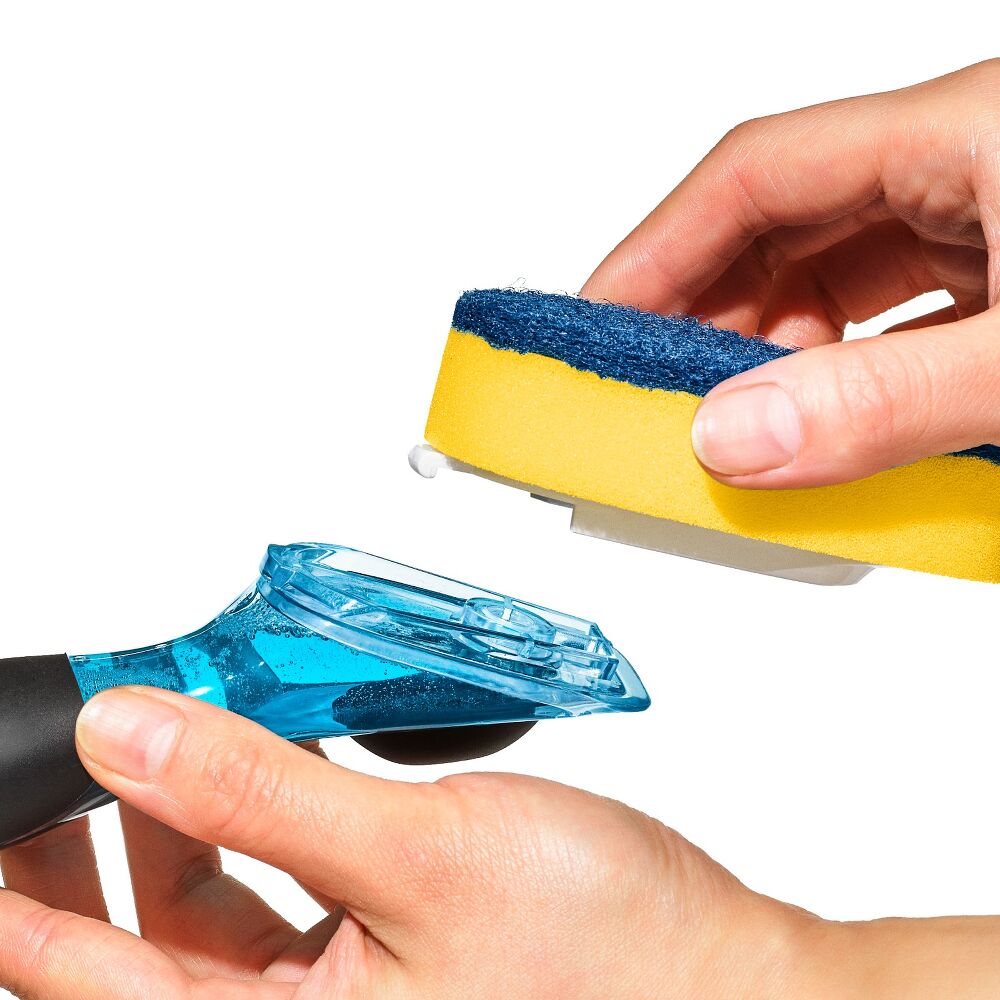 Soap Dispensing Dish Scrub W8