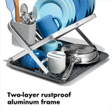 OXO Good Grips Aluminum Fold Flat Dish Rack D4