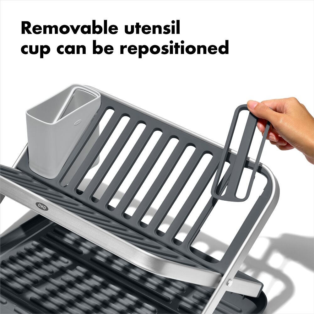 OXO Good Grips Aluminum Fold Flat Dish Rack D4
