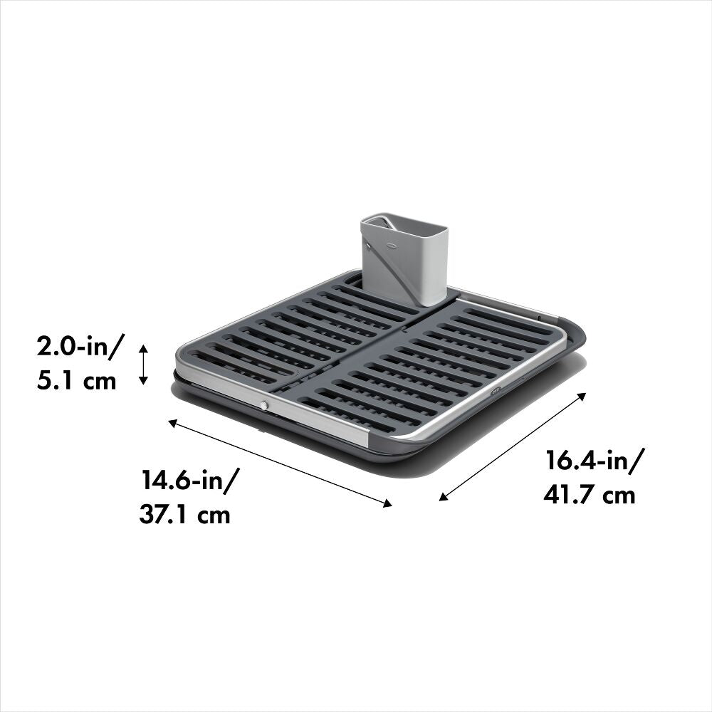 OXO Good Grips Aluminum Fold Flat Dish Rack D4