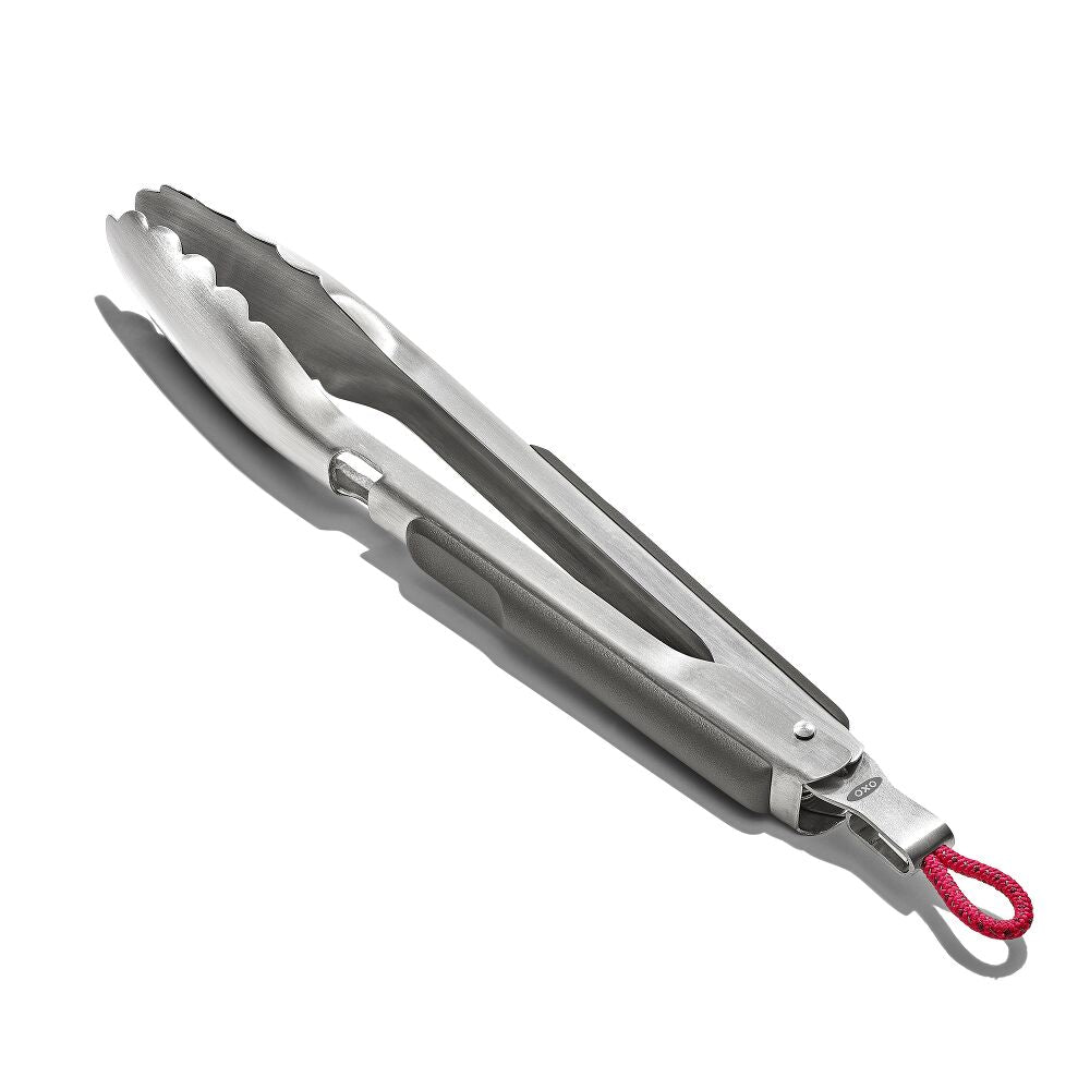 OXO Outdoor 10.5in Camp Stove Tongs with Bottle Opener D6