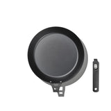 Outdoor 12-inch Carbon Steel Pan with Removable Handle O2
