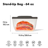 Outdoor Silicone Reusable Stand Up Bag Half Gallon (64 oz) E8