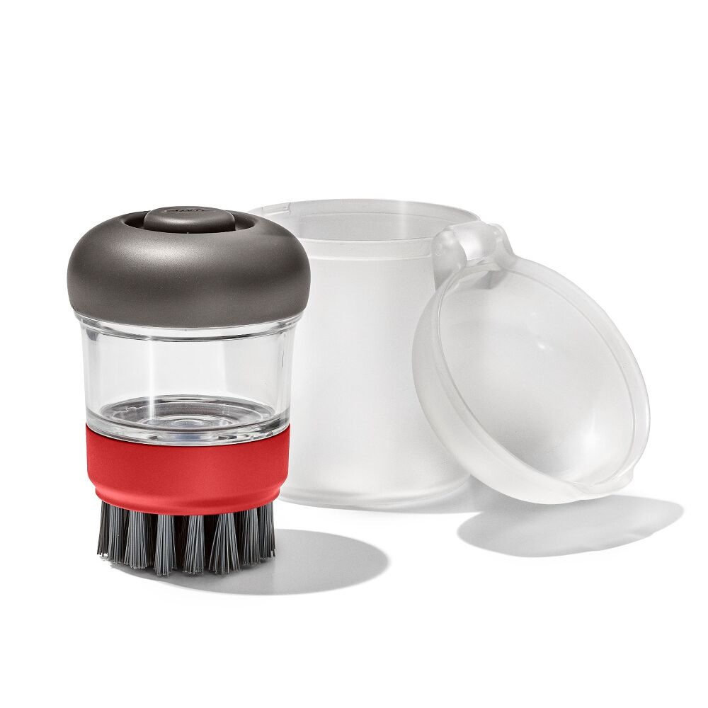 Outdoor Soap Dispensing Dish Brush with Storage Case Y5
