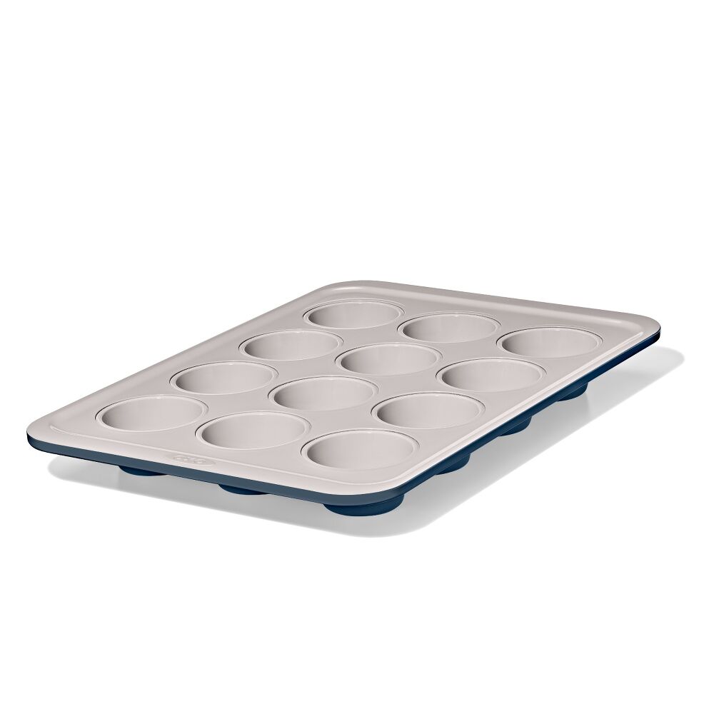Non-Stick Pro Ceramic Coated Metal Bakeware 12 Cup Muffin Pan C0