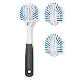 Nylon Bristle Dish Brush with Refills W2