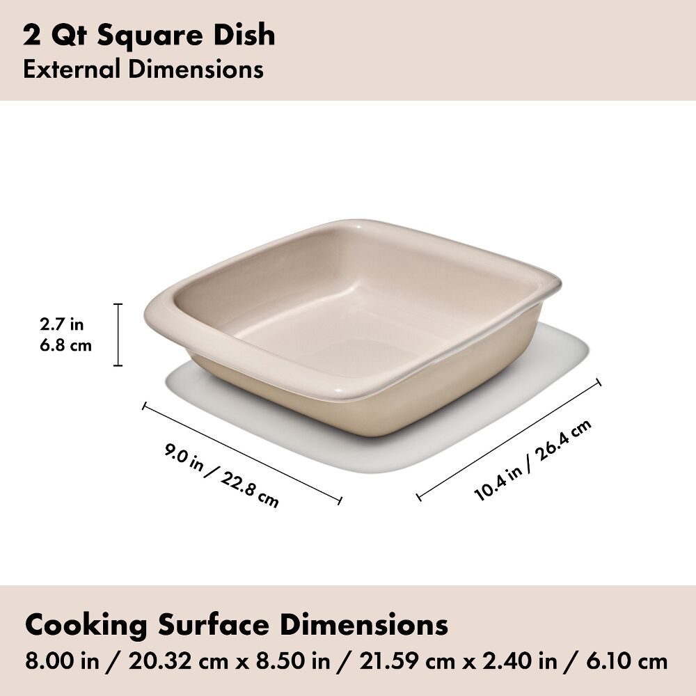 2 Qt Square Stoneware Baking Dish B4