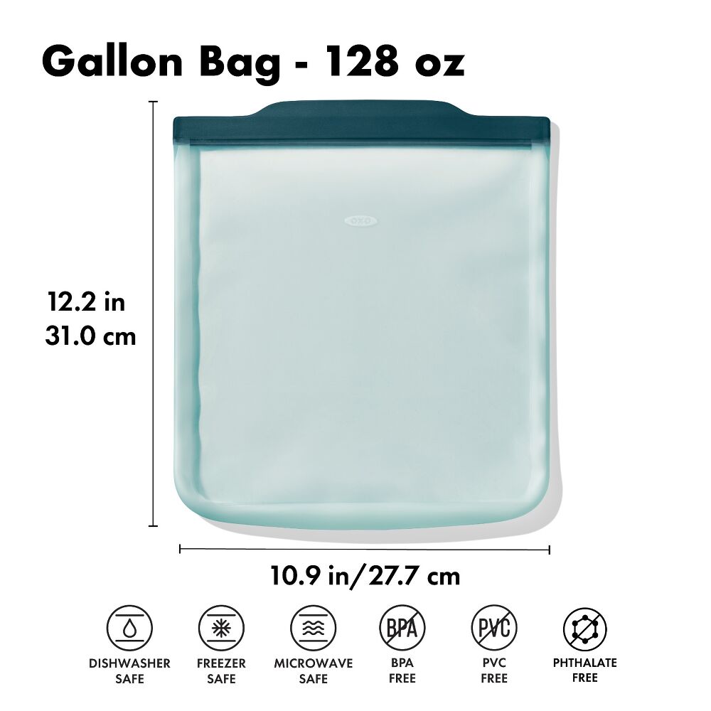Silicone Reusable Bag - Gallon Bag (128 oz) - Lagoon C3