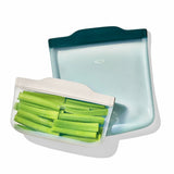 Silicone Reusable Bag -  4 Piece Lunch Set - Oat/Lagoon Z1