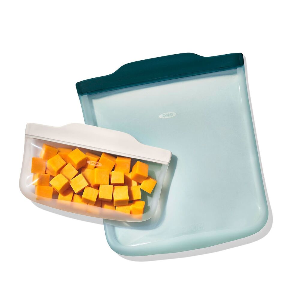 Silicone Reusable Bag - 4 Piece Starter Set - Oat/Lagoon U4