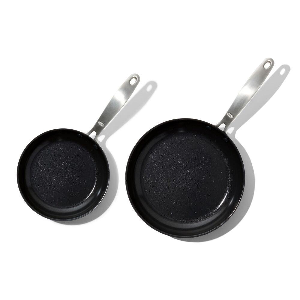 Enhanced Non-Stick 2-Piece Frypan Set — Black L9