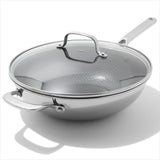 Trident Hybrid Non-Stick Stainless Steel 5 Qt Wok with Lid A9