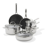 Trident Hybrid Non-Stick Stainless Steel 10-Piece Set I7